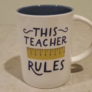 Parker Lane THIS TEACHER RULES Mug Teacher Gift Large 16 oz